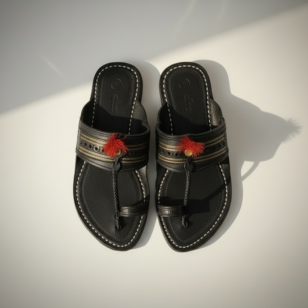Royal Kolhapuri Chappal Dark Kolhapuri Chappal for Men –