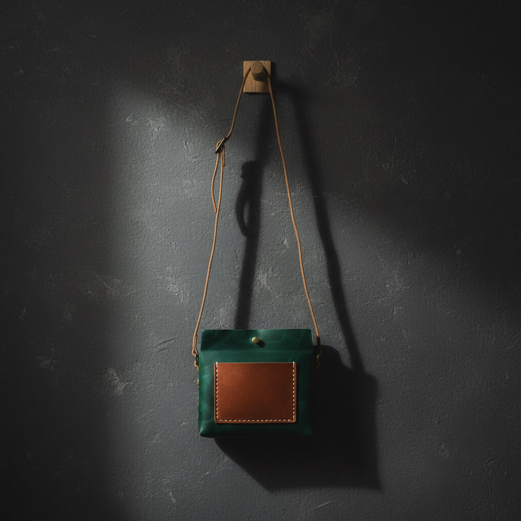 Vintage-style cart with a green seat on a gray floor.