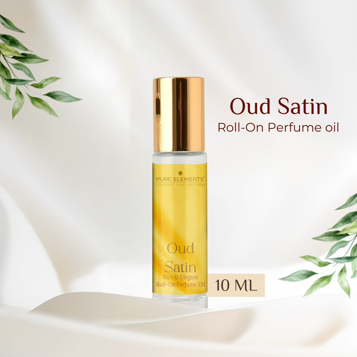 Oud Satin Attar 10ml by Pure Elements NIIRA, handcrafted oud fragrance in balm form