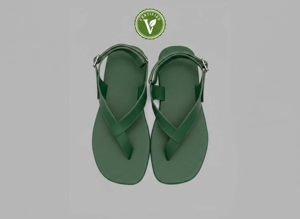 Mens Kolhapuri Kols by niira -  Vegan Wraps | Soft | Stylish & Comfortable | Handmade by Local Artisans - Green