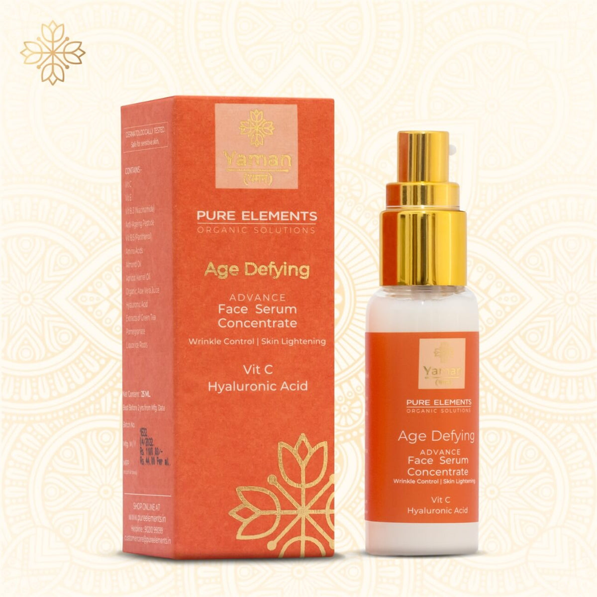 Pure Elements Age Defying Serum - Anti-Aging Face Serum by Yaman | NIIRA