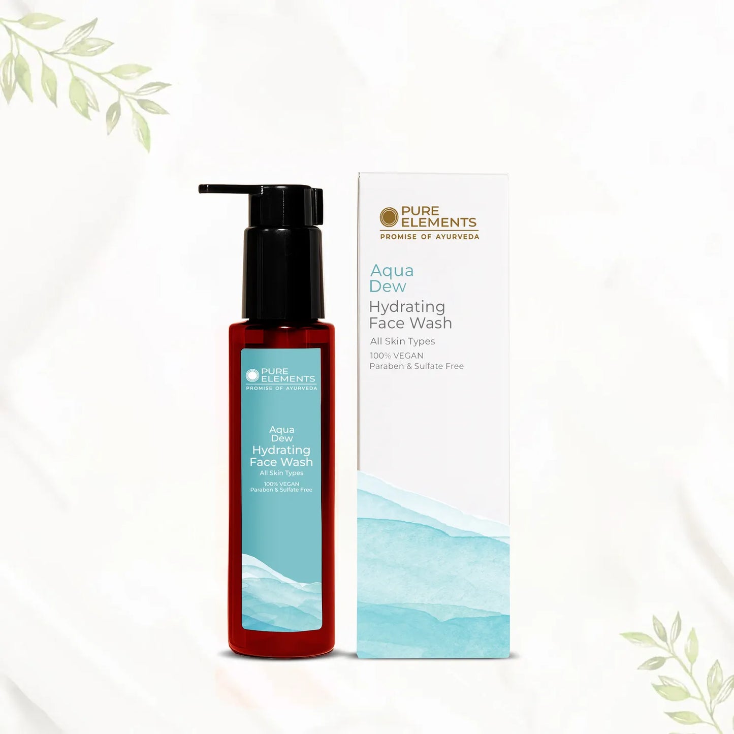 Pure Elements Aqua Dew Face Wash, gentle daily cleanser by NIIRA