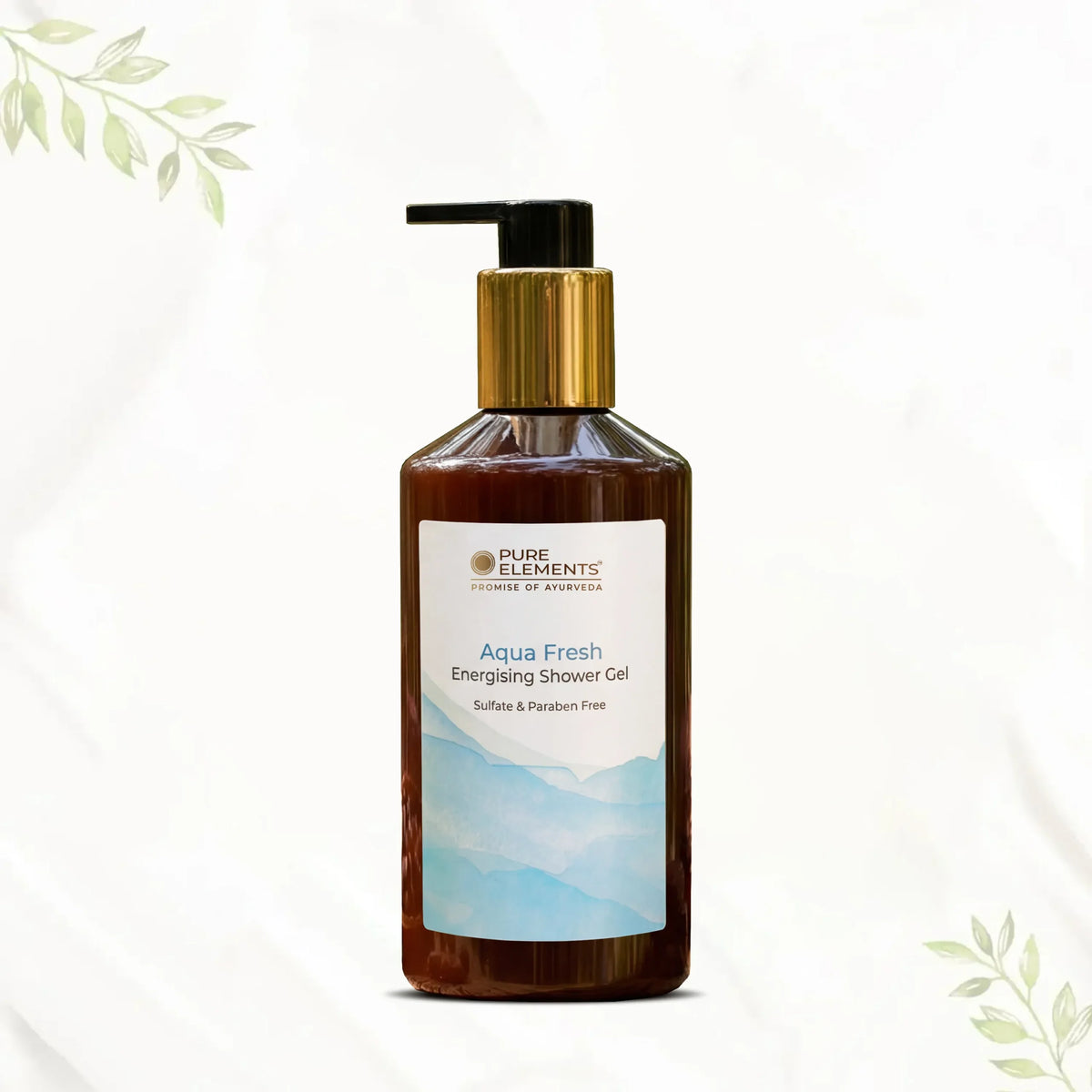 Pure Elements Aqua Fresh Energising Shower Gel 300ml by NIIRA, refreshing body wash