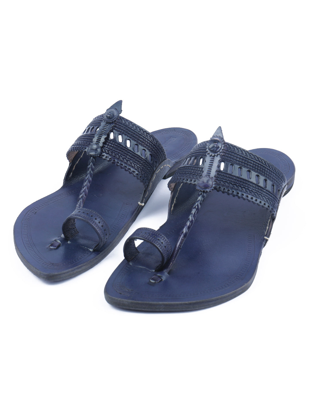 Korakari Calm Blue Men Kolhapuri Chappal