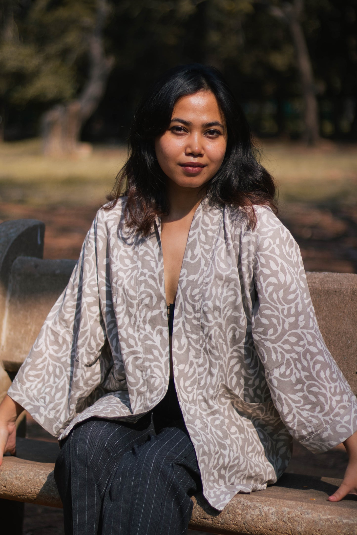 Raahi Shrug - Dabu Print - Unisex