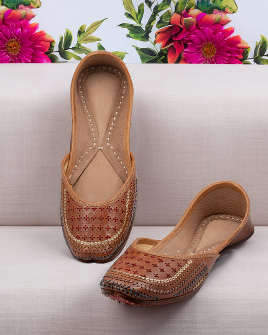 Korakari Walnut Coffee - Women Jutti
