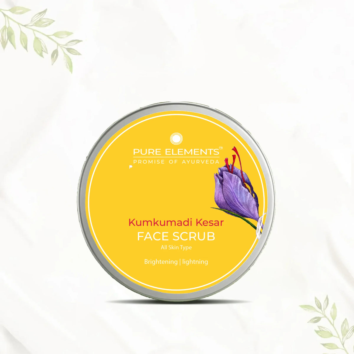Pure Elements Kumkumadi Kesar Face Scrub, Ayurvedic saffron exfoliator by NIIRA