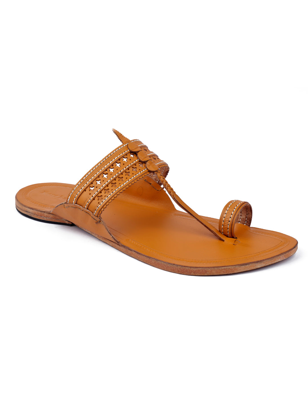 Yellow Kolhapuri Chappal for Men
