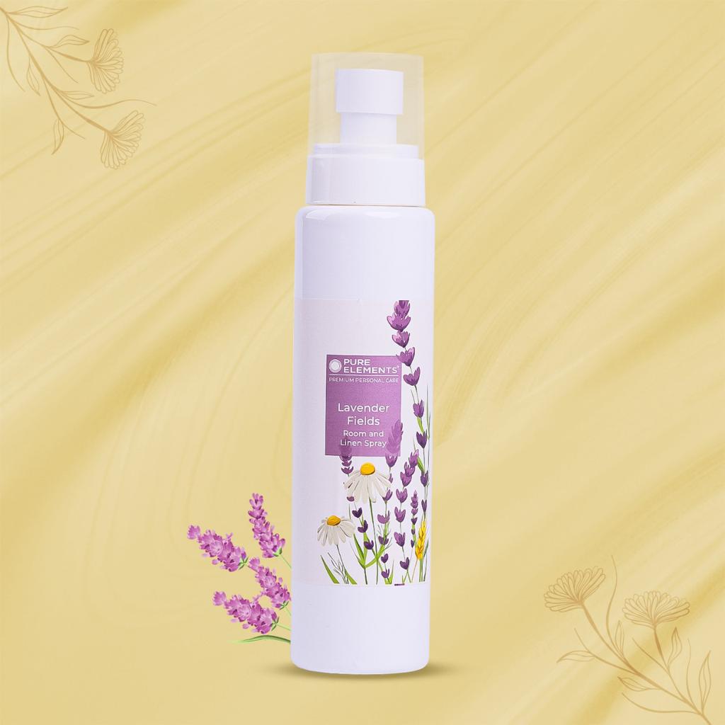 Lavender Fields Room and Linen Spray 200ml by Pure Elements NIIRA, calming home fragrance