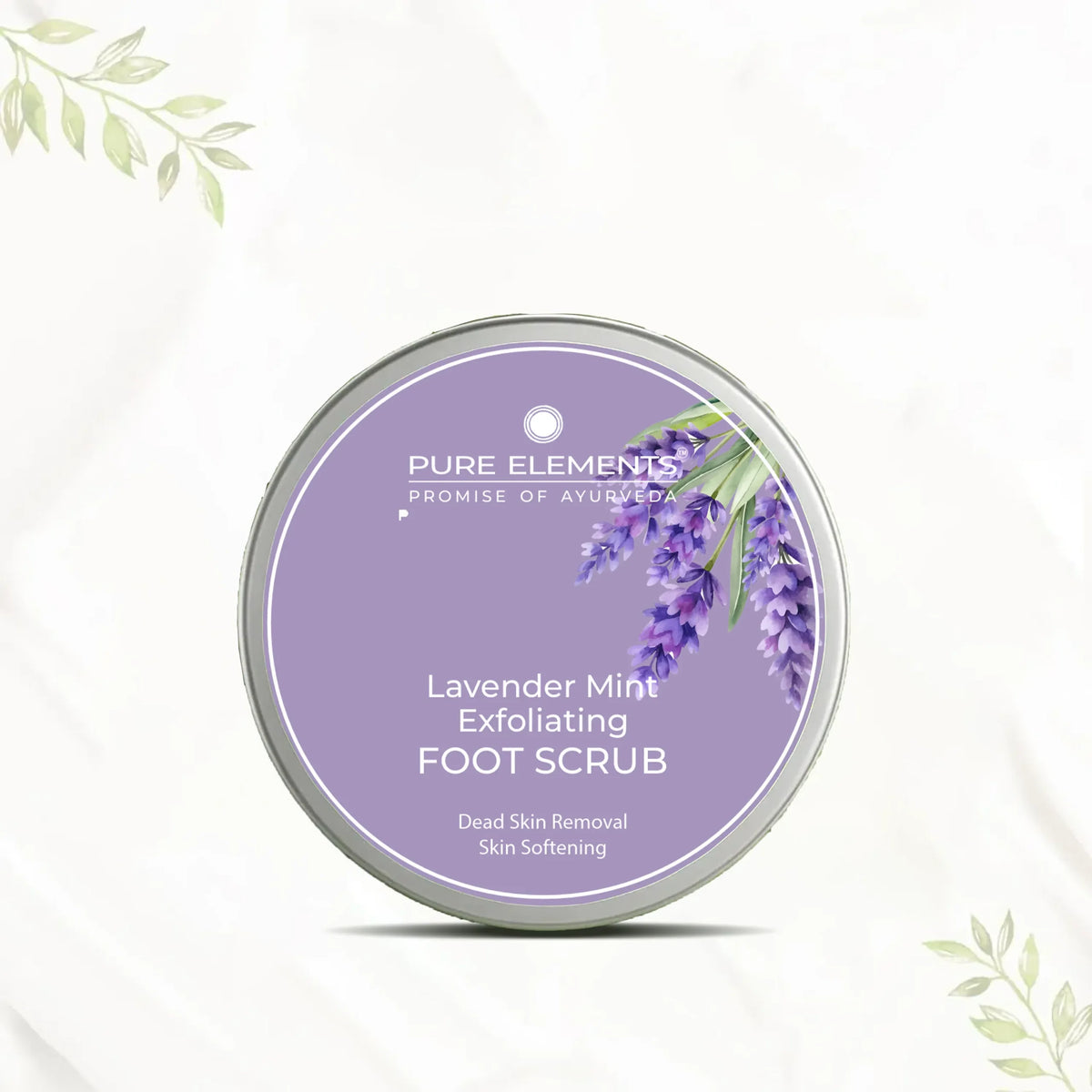 Pure Elements Lavender Mint Foot Scrub 200g by NIIRA, natural foot exfoliator