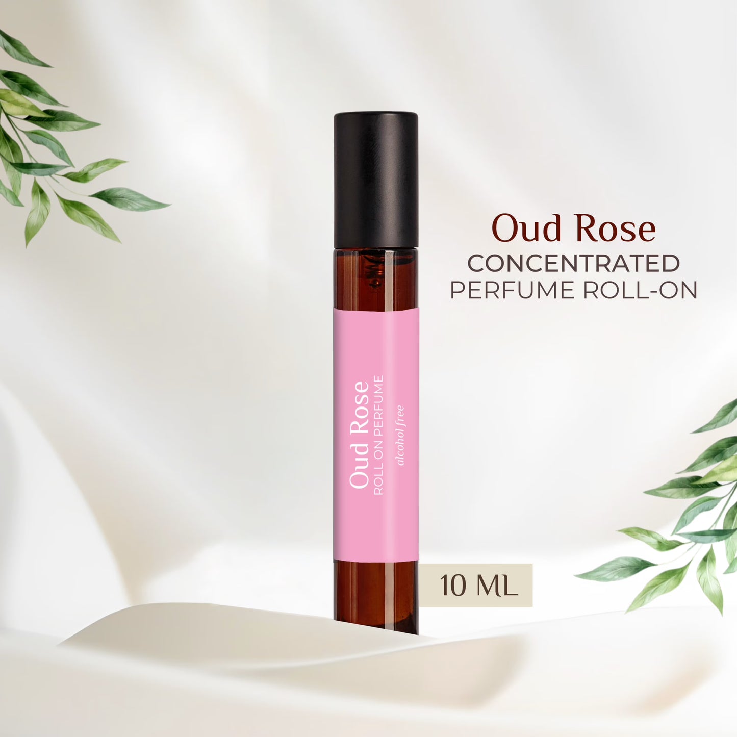 Oud Rose Perfume Roll On 10ml by Pure Elements NIIRA, handcrafted oud and rose fragrance