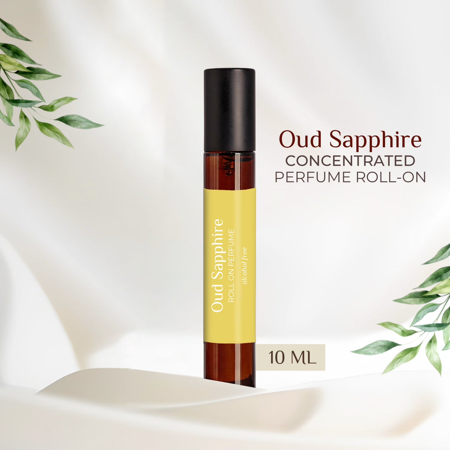 Oud Sapphire Perfume Roll On 10ml by NIIRA, handcrafted oud attar in easy roll-on form