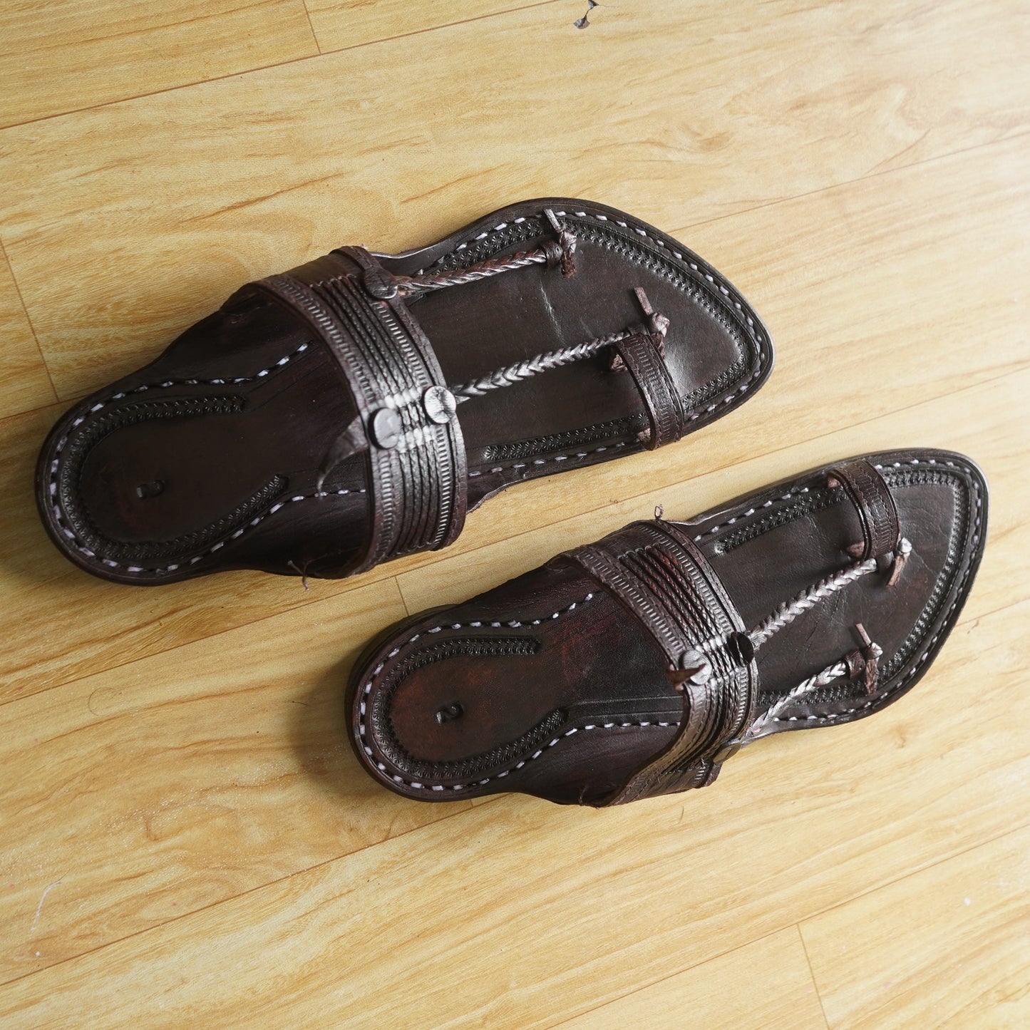 The Layr dark Kolhapuri Chappal