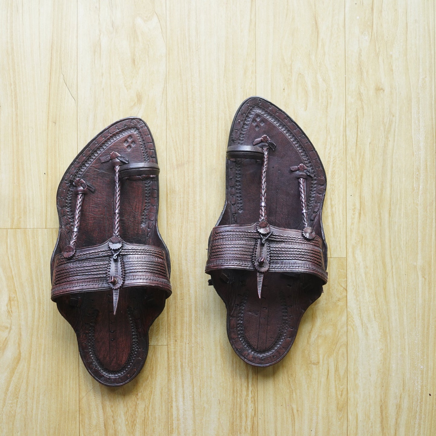 The Karigar Dark Kolhapuri Chappal