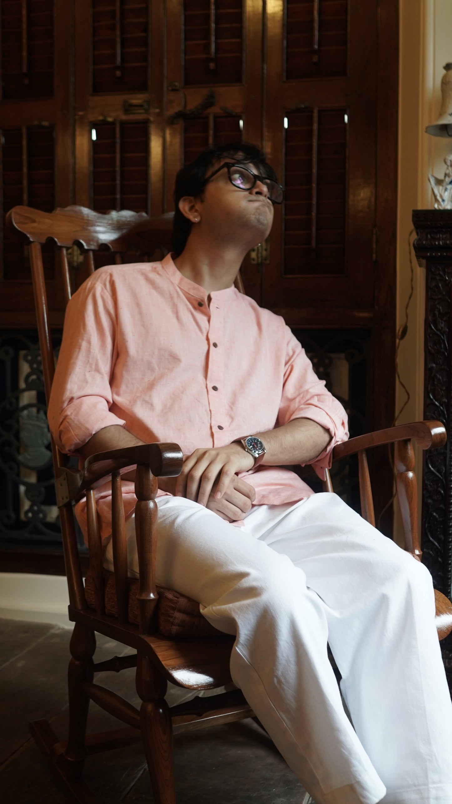 Men’s Pure Khadi Cotton Long Sleeve Shirt: Classic, Breathable & Ethically Made