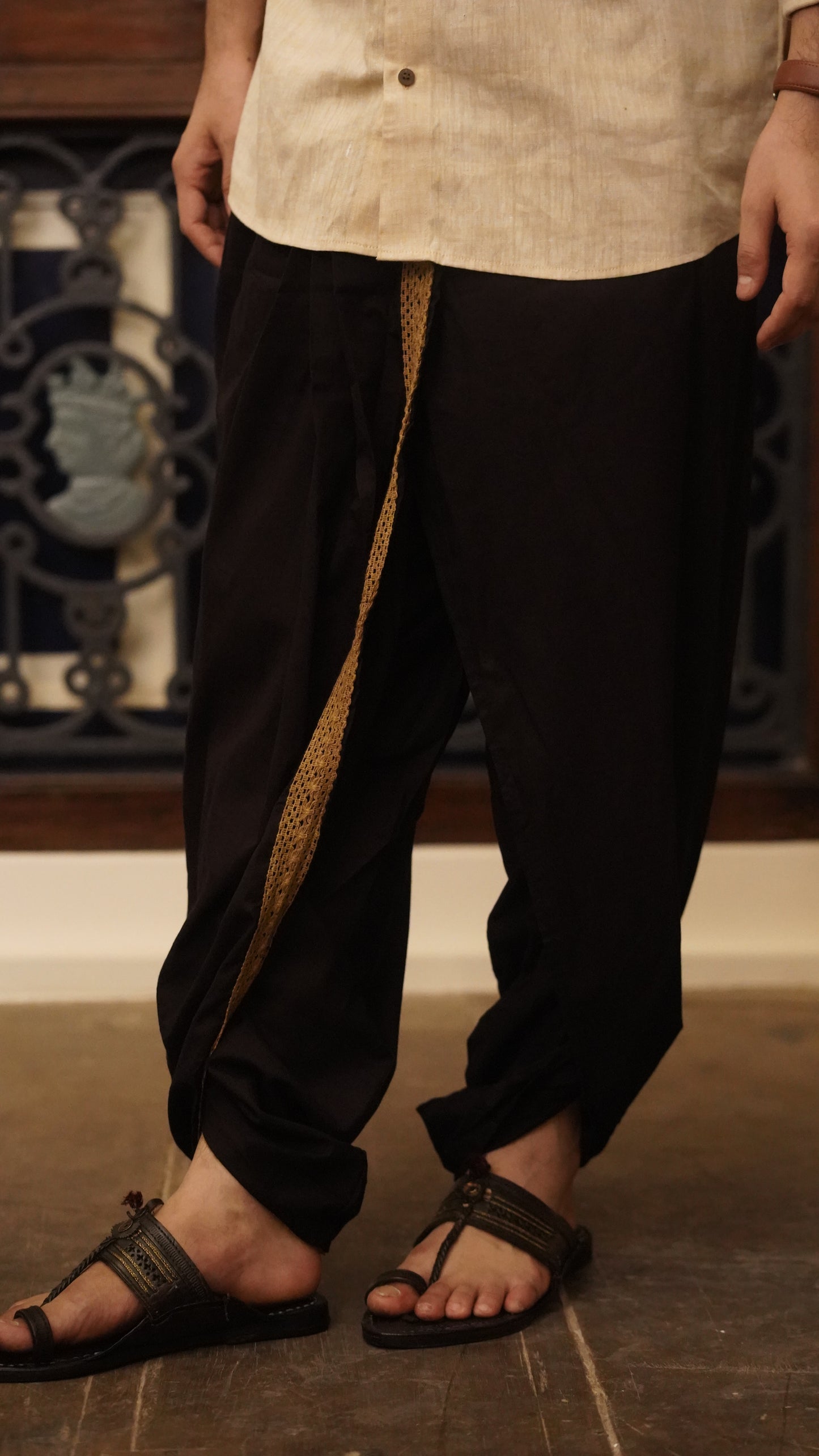 Dhoti Drapers with border for men
