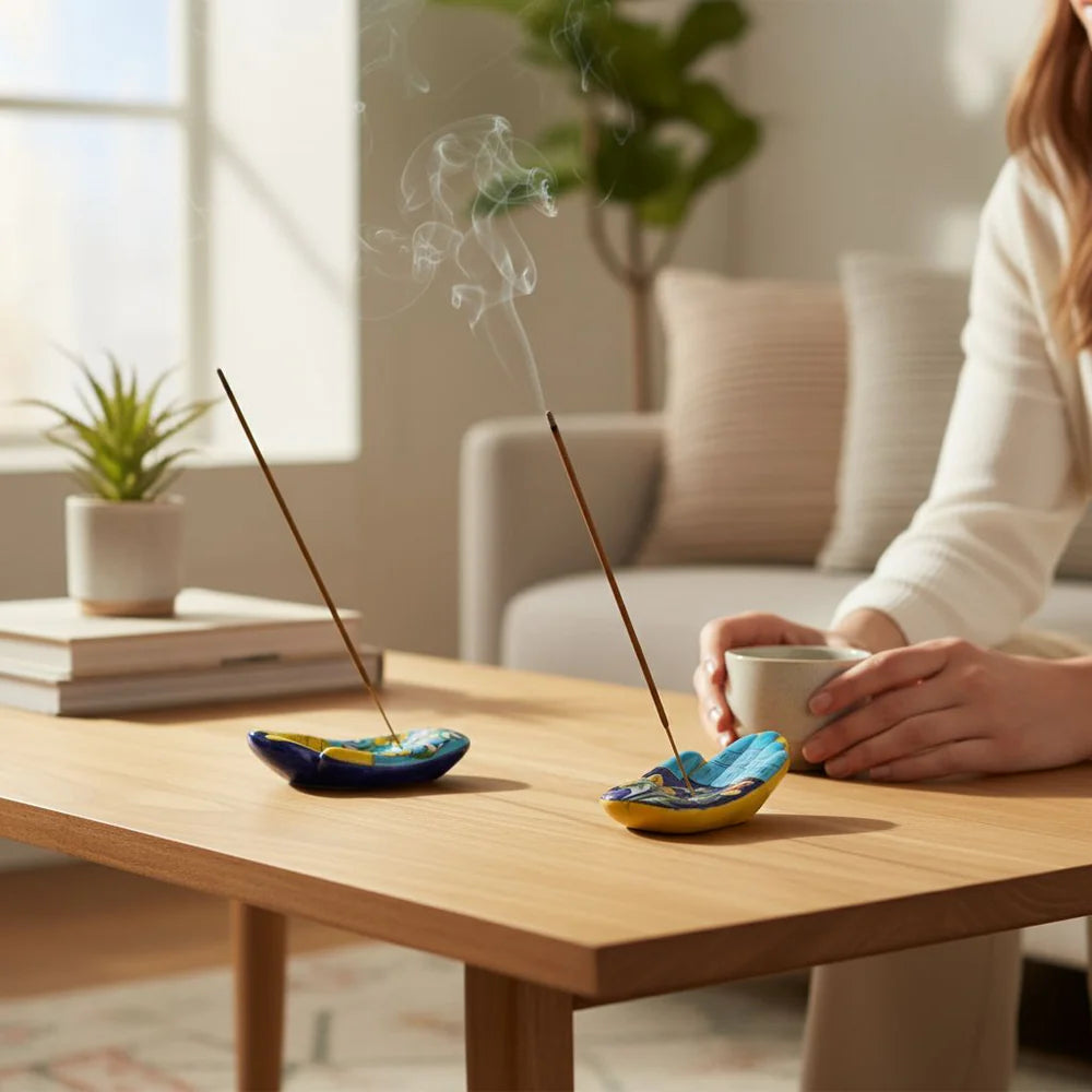Incense Stick Holder – Hand Shape - Baby Blue