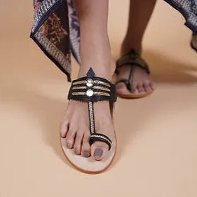 Kolhapuri sandals -Black
