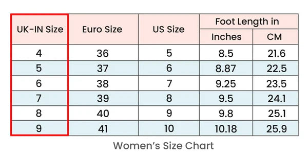 Kolhapuri chappal size