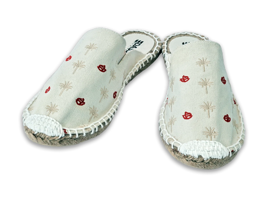 Bone White Palm Tree Espadrille