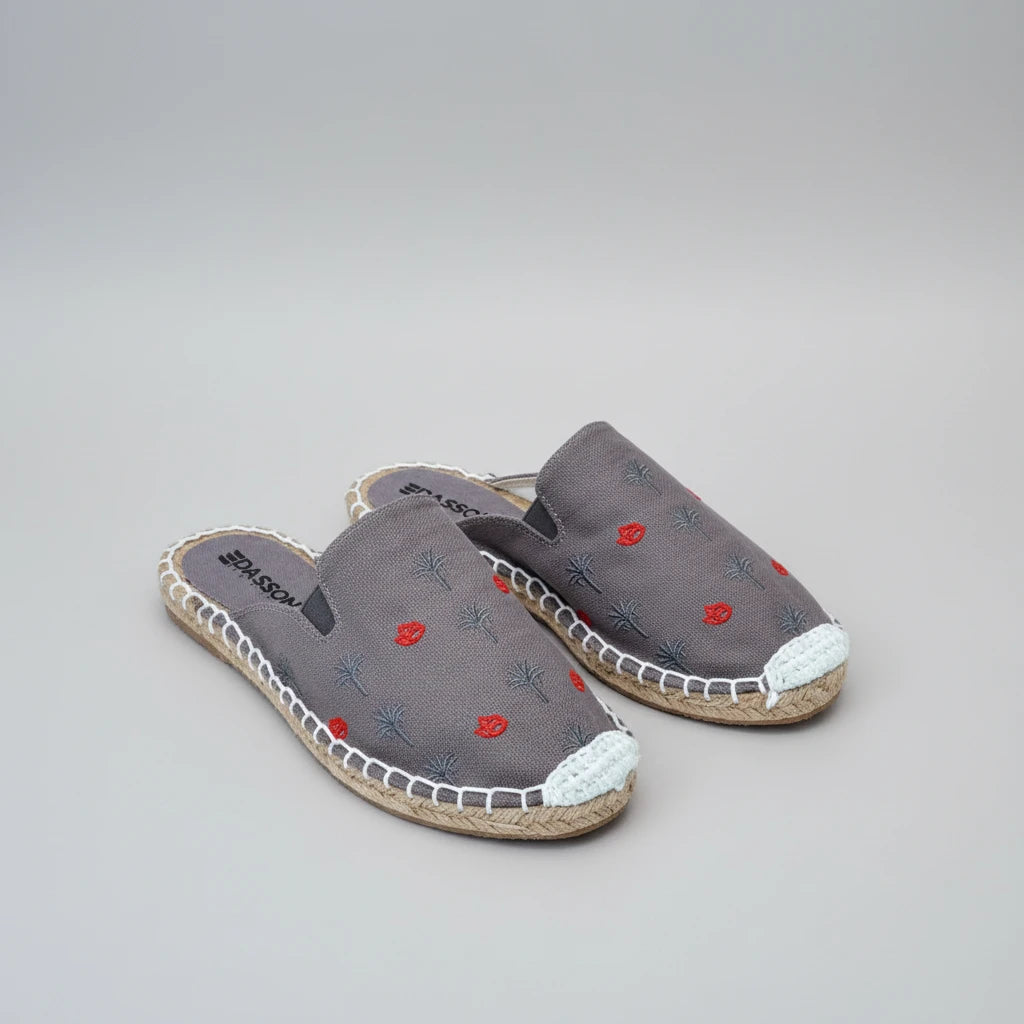 Jet Black Palm Tree Espadrille