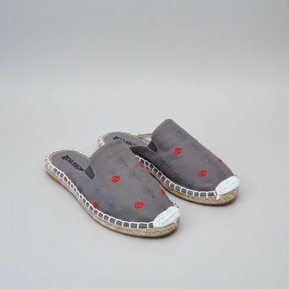 Jet Black Palm Tree Espadrille