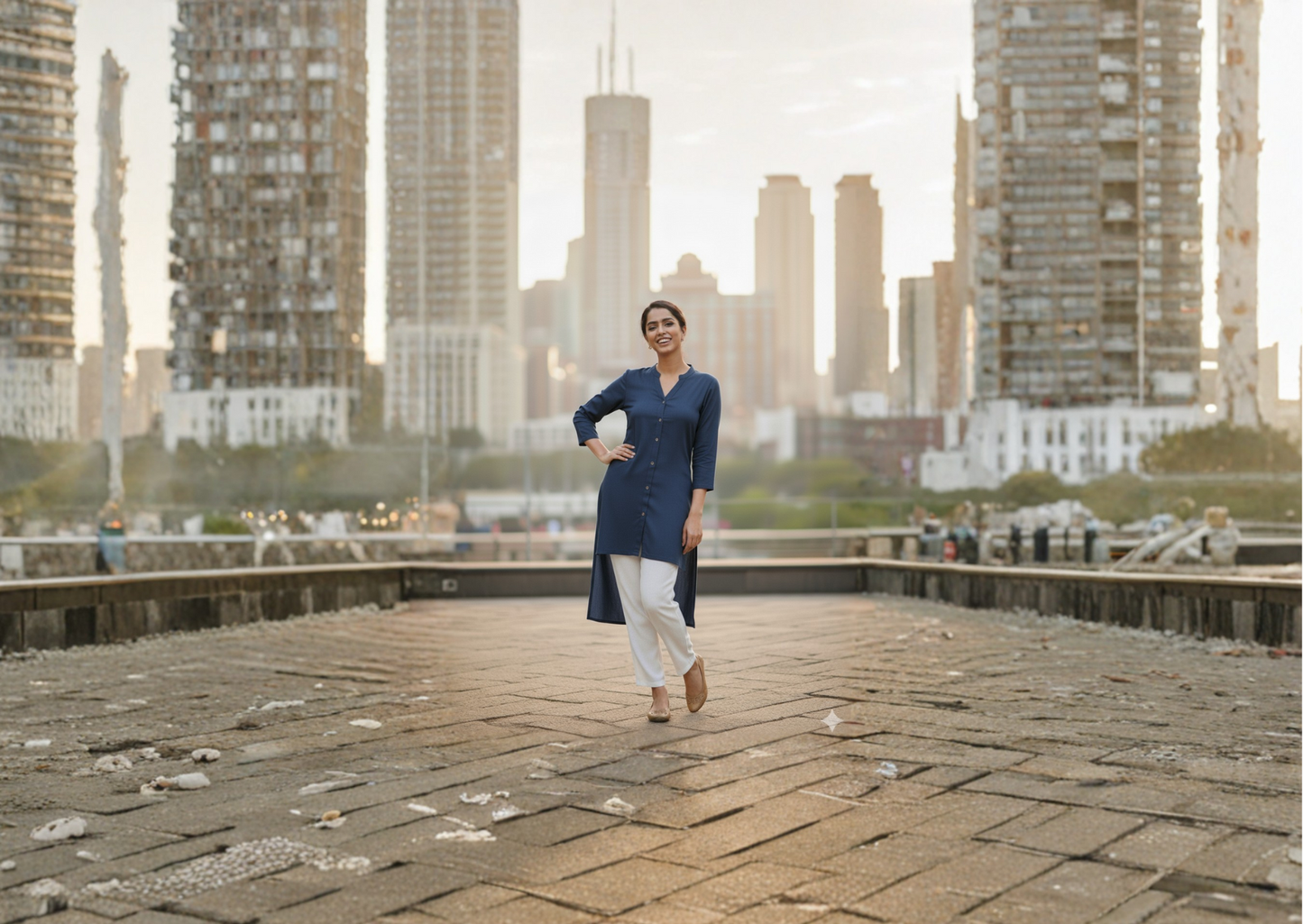 Women's Handwoven Khadi Cotton Long Sleeve Shirt: Soft, Sustainable & Graceful