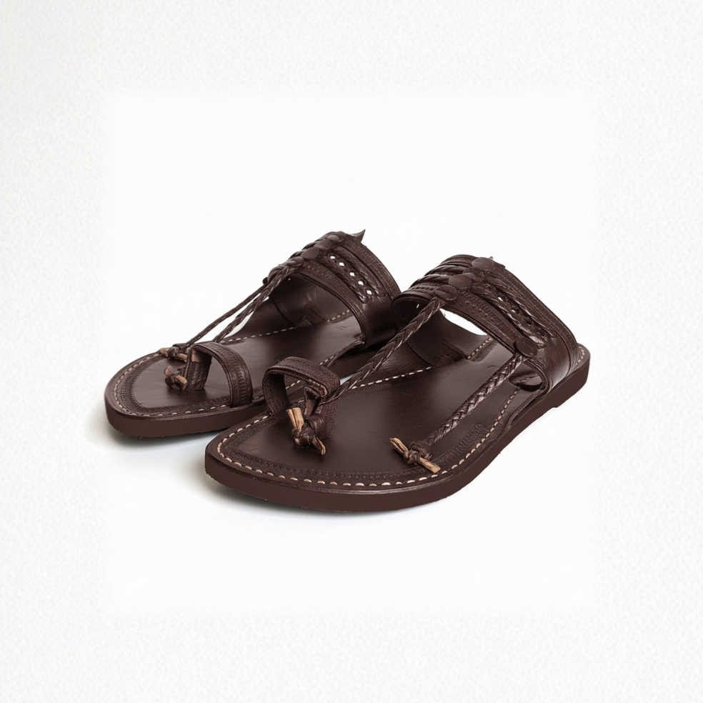 The Double Dark  | Leather Kolhapuri Chappal