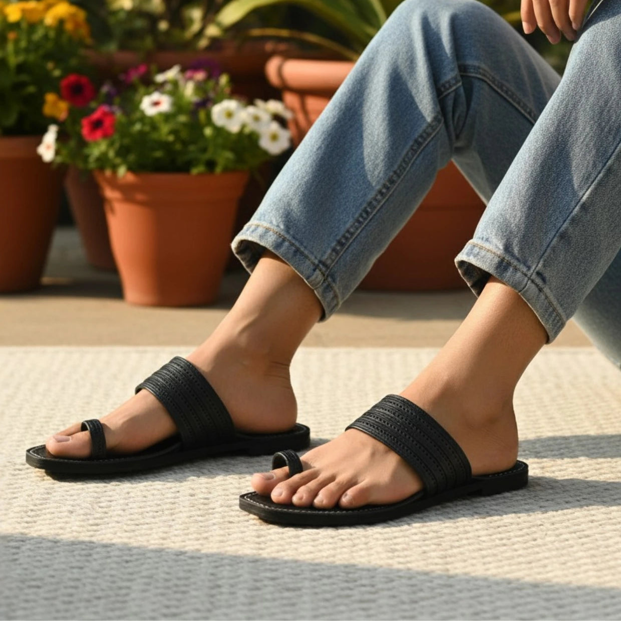 The Toe | Men | Leather Kolhapuri Chappal
