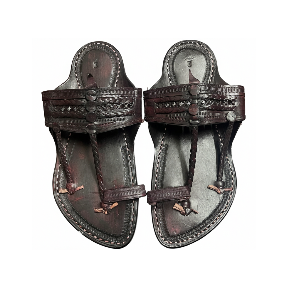 The Double Dark  | Leather Kolhapuri Chappal