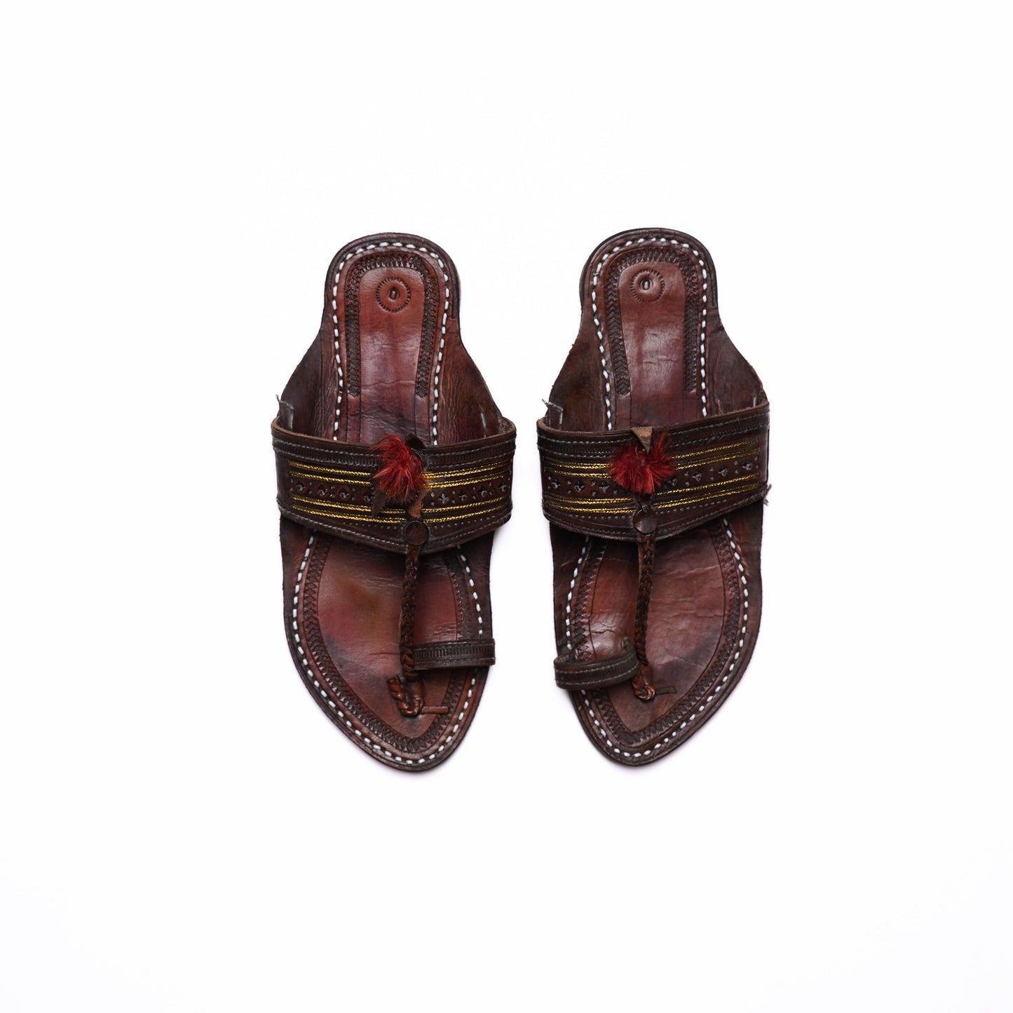 The Royal Classic Dark Kolhapuri Chappal