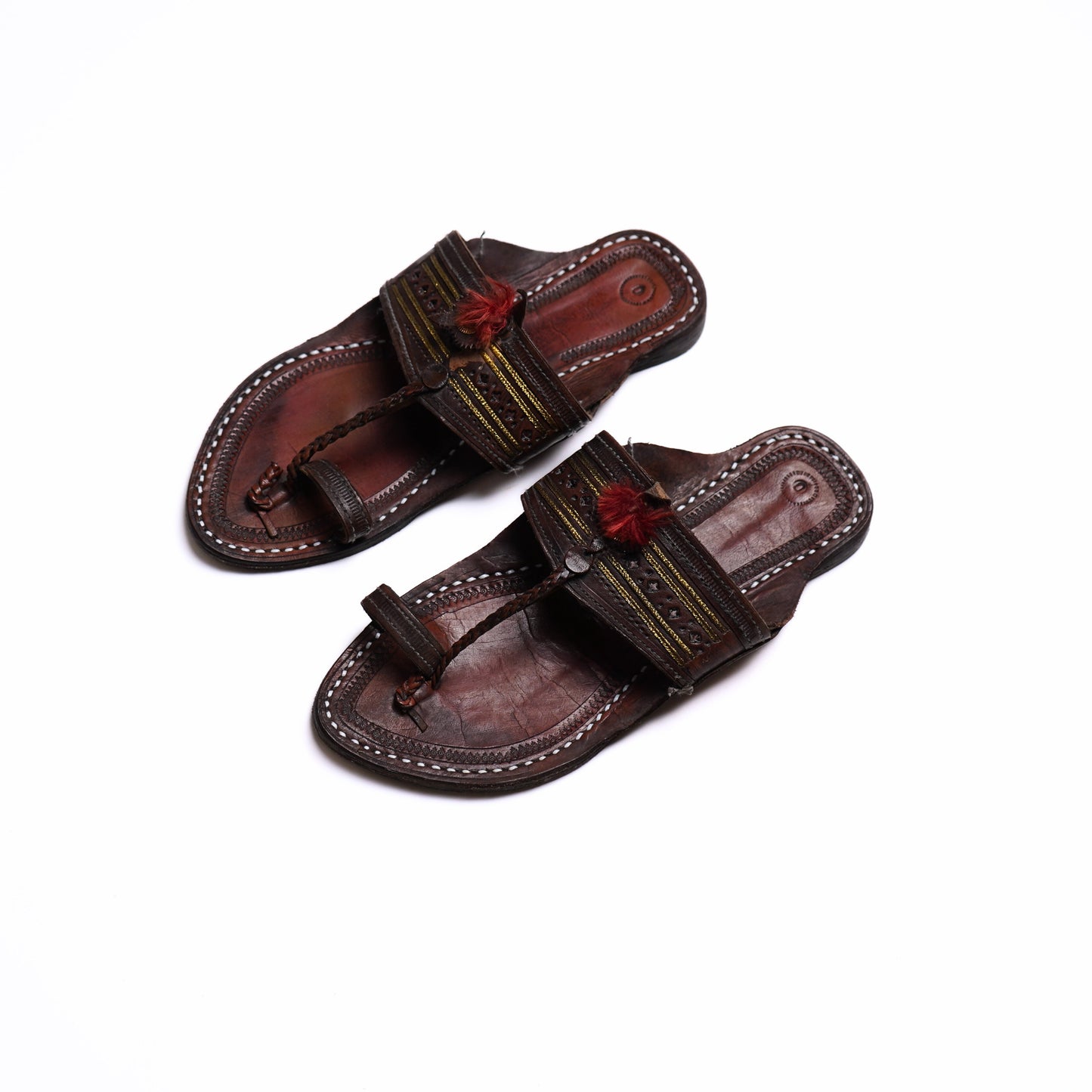 The Royal Classic Dark Kolhapuri Chappal