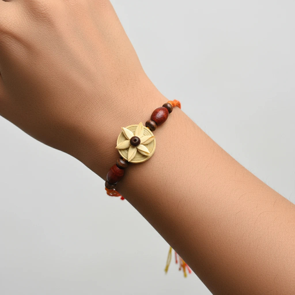 Biodegradable Rakhi - Purna | Bamboo Rakhi Made by Tribal Women