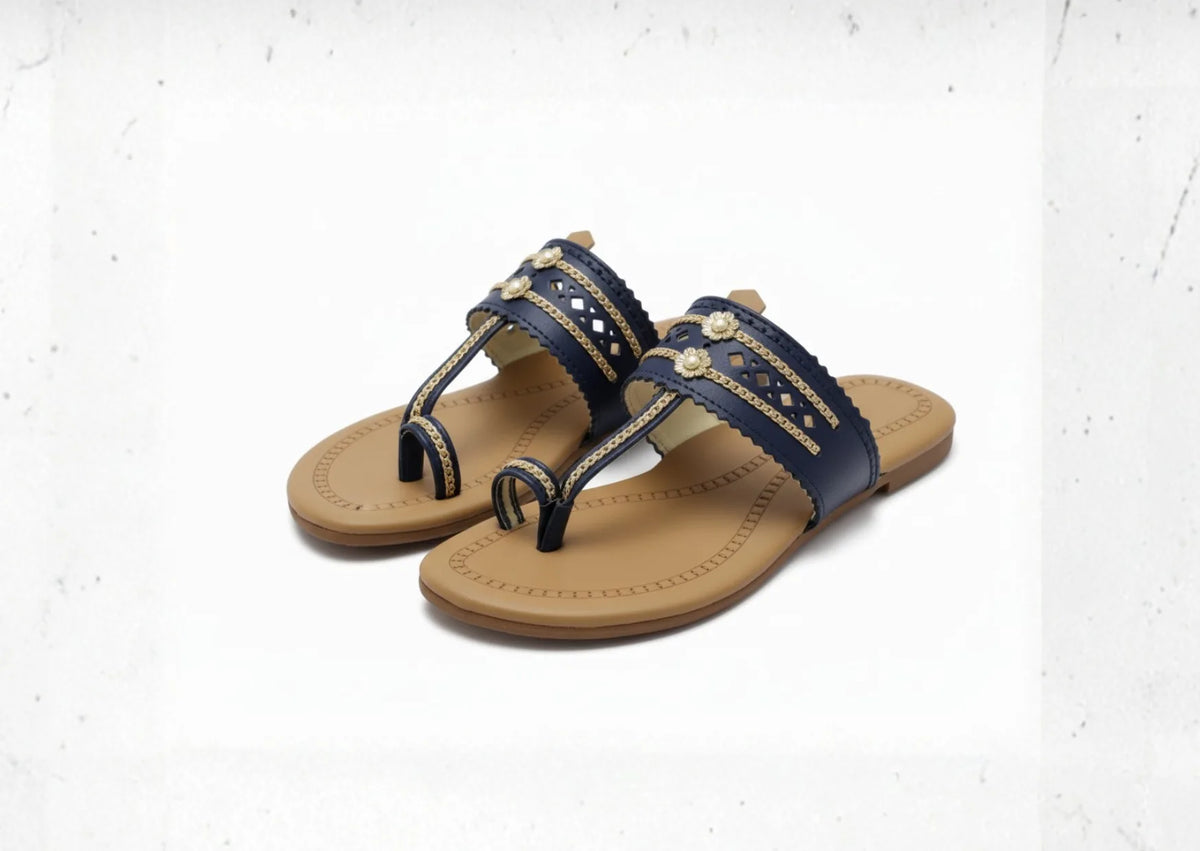 Women Kolhapuri | Flat Steps Super Soft Kols by NIIRA| Stylish & Comfortable | Handmade by Local Artisans