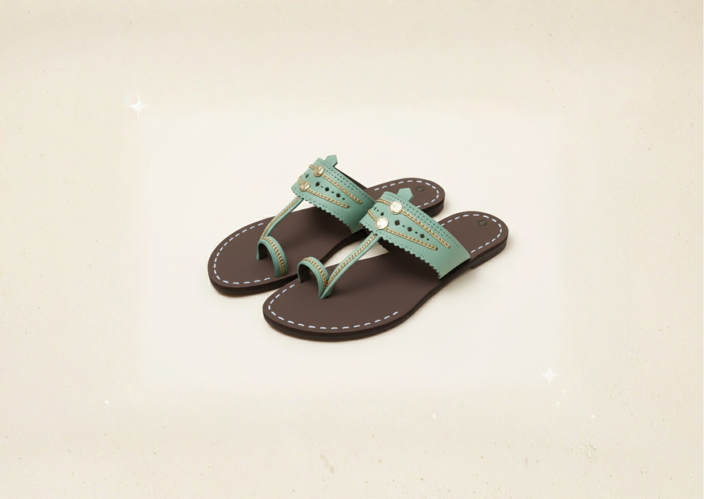 Women Kolhapuri | Soles Super Soft Kols by NIIRA| Stylish & Comfortable | Handmade by Local Artisans - Green