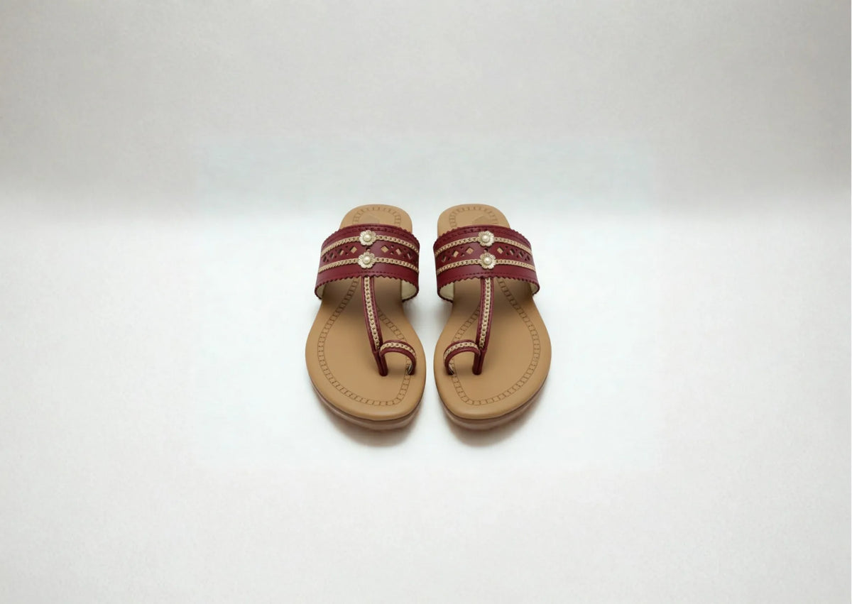 Women Kolhapuri | Flat Steps Super Soft Kols by NIIRA| Stylish & Comfortable | Handmade by Local Artisans