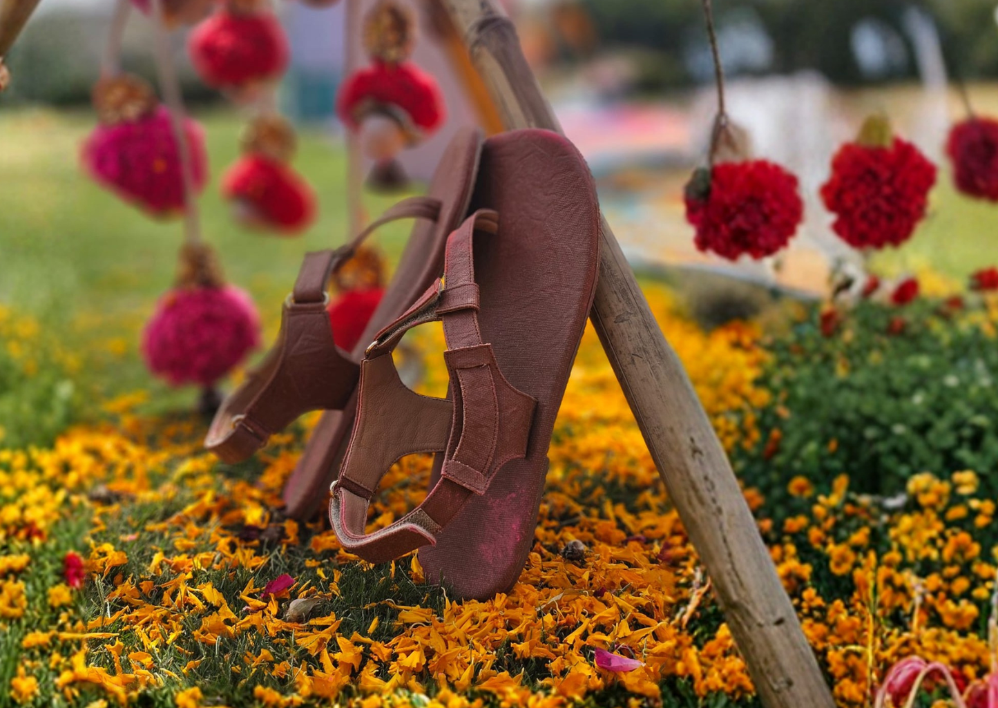 Mens Kolhapuri Kols by niira -  Vegan Wraps | Soft | Stylish & Comfortable | Handmade by Local Artisans - Maroon