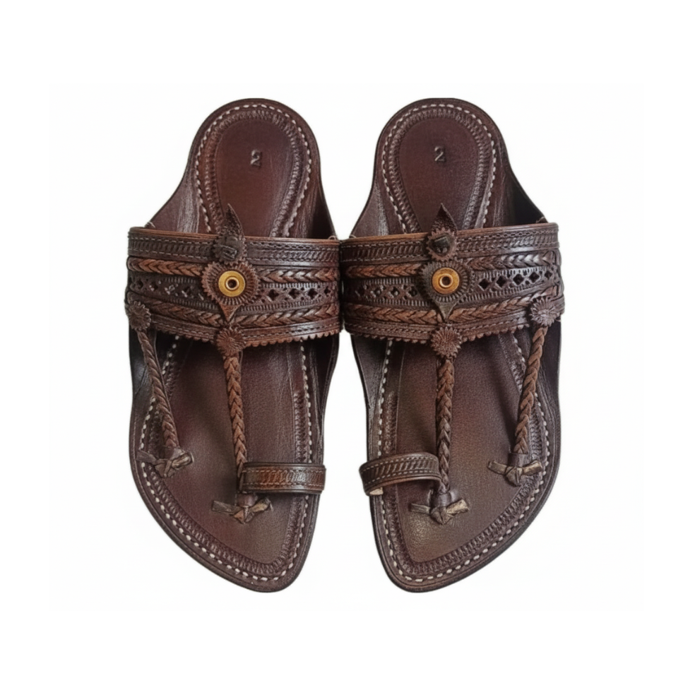 The Double Dark  | Leather Kolhapuri Chappal