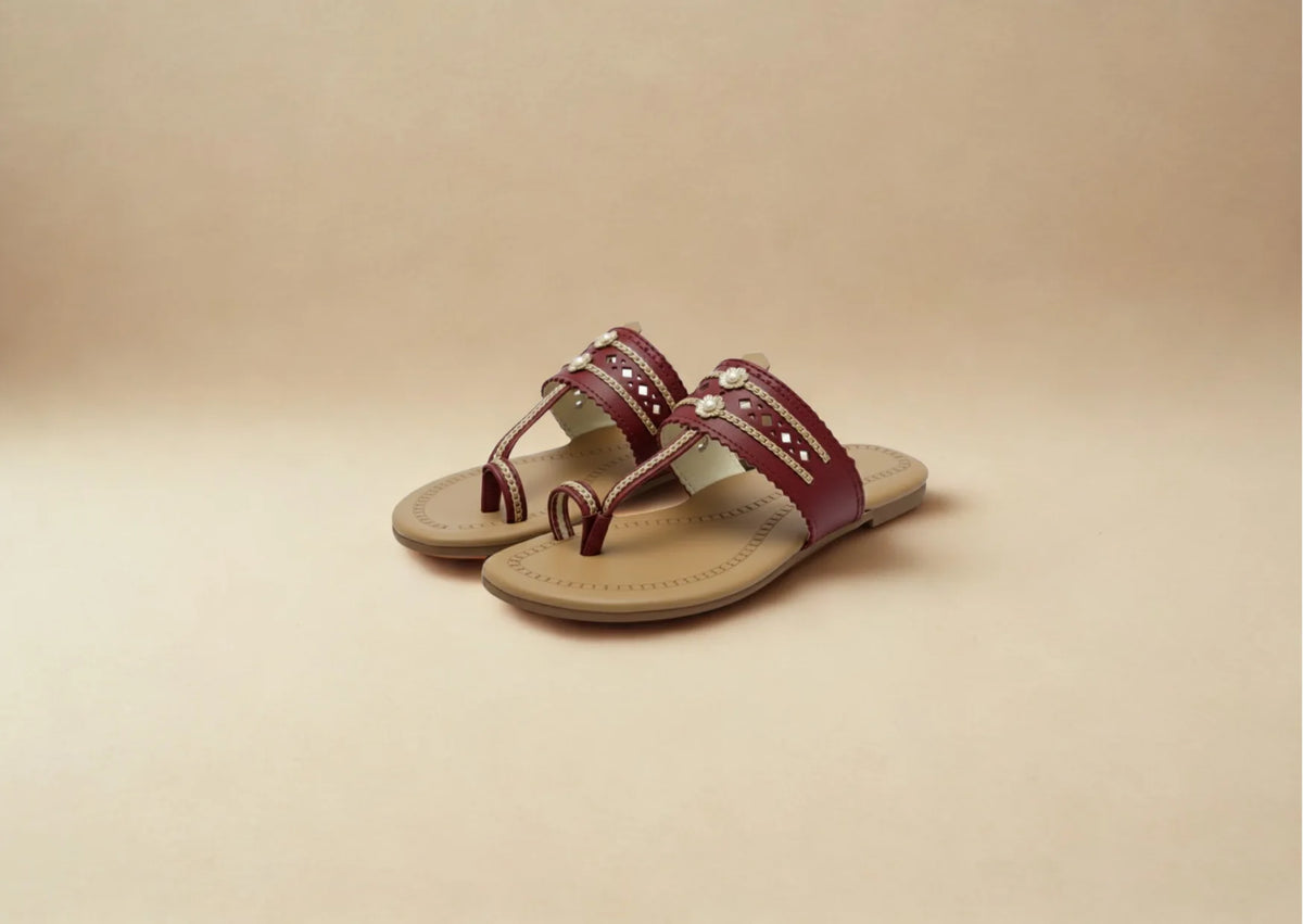 Women Kolhapuri | Flat Steps Super Soft Kols by NIIRA| Stylish & Comfortable | Handmade by Local Artisans