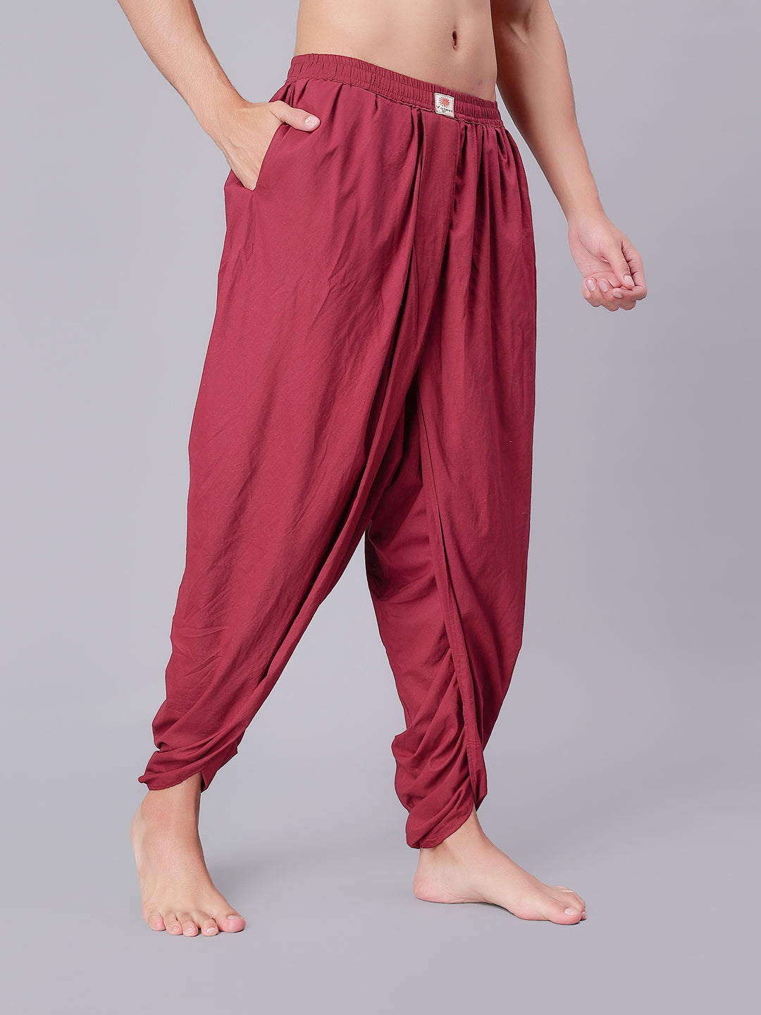 Dhoti Drapers for Men - Maroon