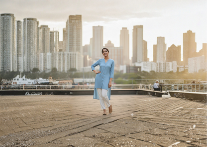 Women's Handwoven Khaadi Cotton Long Sleeve Shirt: Soft, Sustainable & Graceful