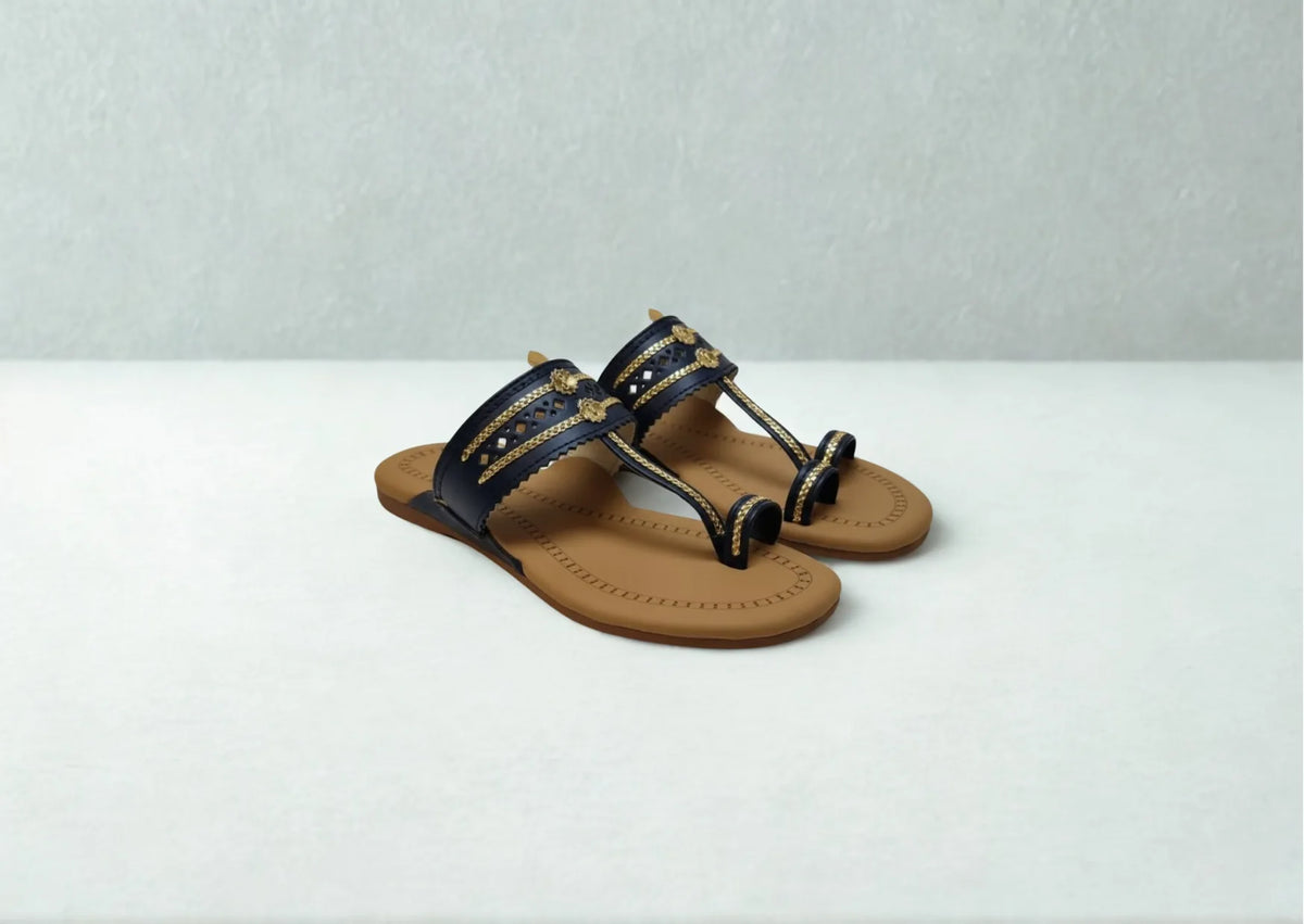 Women Kolhapuri | Flat Steps Super Soft Kols by NIIRA| Stylish & Comfortable | Handmade by Local Artisans