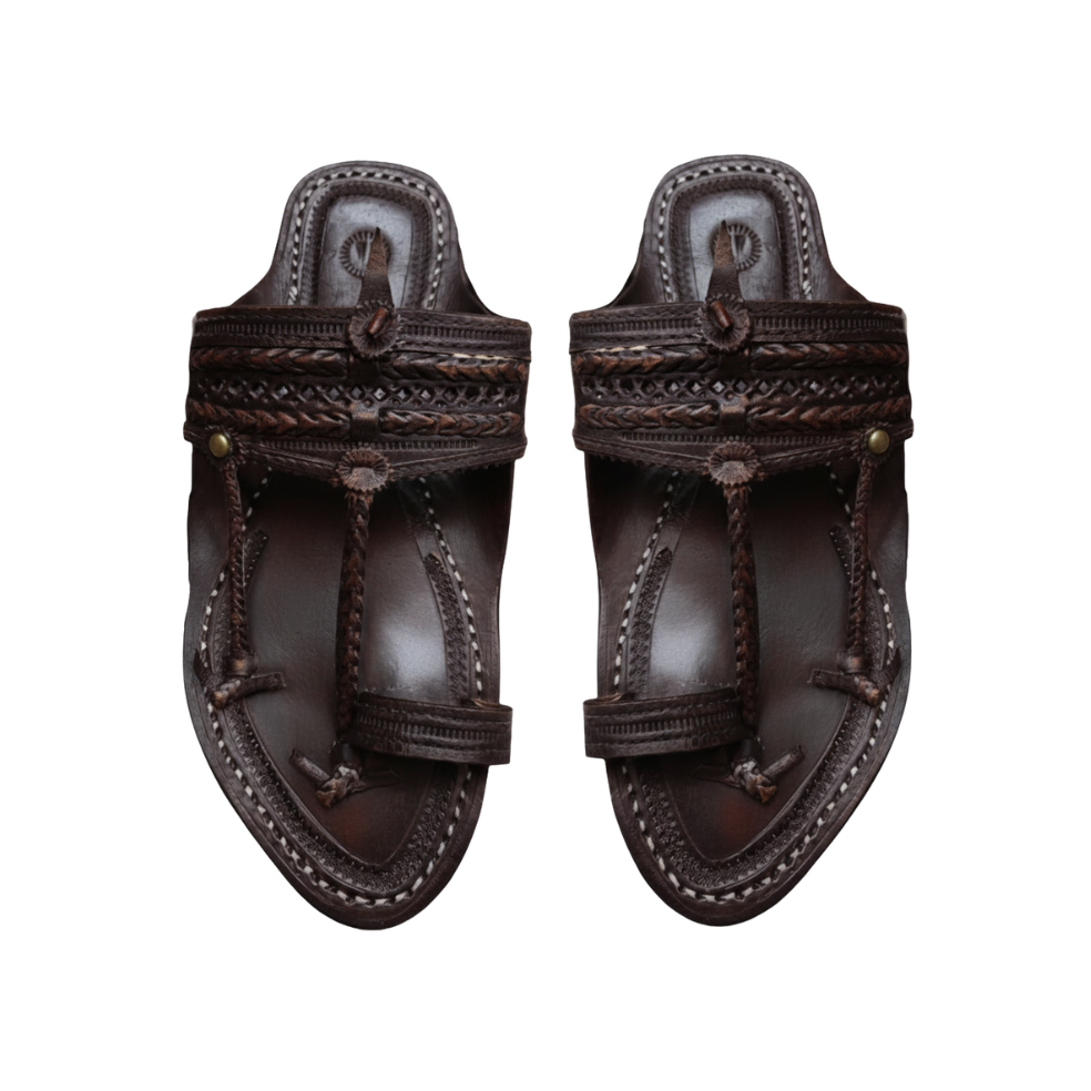 The Double Dark  | Leather Kolhapuri Chappal