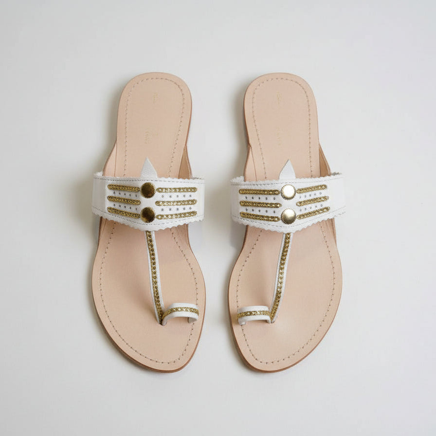 The Mina | Women | Leather Kolhapuri Chappal