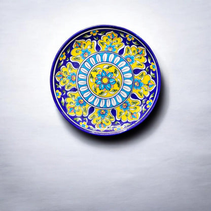 Blue Pottery Plate - 12 Inch