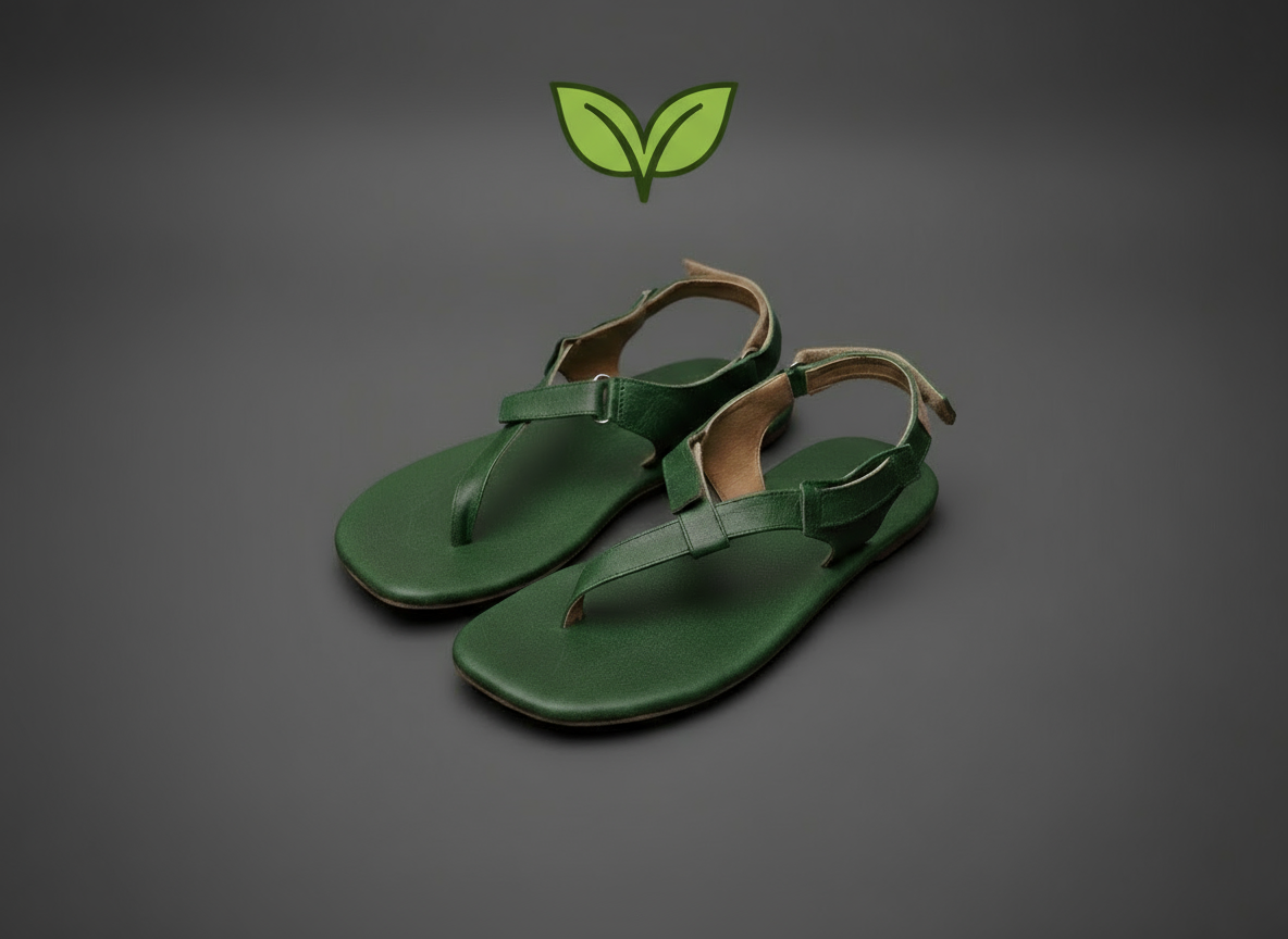 Mens Kolhapuri Kols by niira -  Vegan Wraps | Soft | Stylish & Comfortable | Handmade by Local Artisans - Green