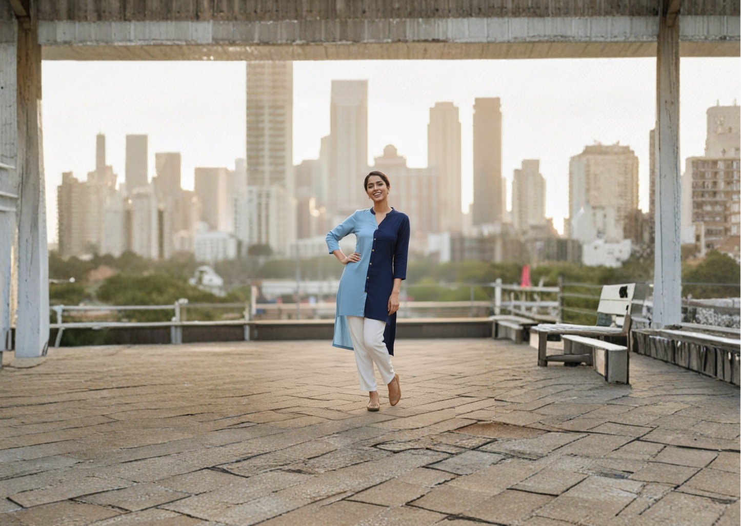 Women's Handwoven Khadi Cotton Long Sleeve Shirt: Soft, Sustainable & Graceful