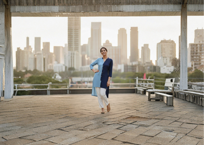 Women's Handwoven Khaadi Cotton Long Sleeve Shirt: Soft, Sustainable & Graceful