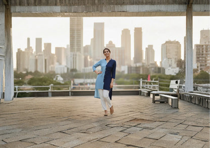 Women's Handwoven Khaadi Cotton Long Sleeve Shirt: Soft, Sustainable & Graceful