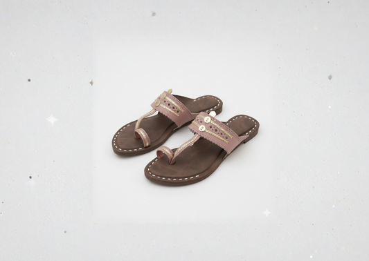 Women Kolhapuri | Soles Super Soft Kols by NIIRA| Stylish & Comfortable | Handmade by Local Artisans - Lavender